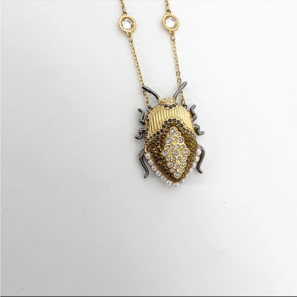 Swarovski Multi Colored Multi Plated Beetle Necklace